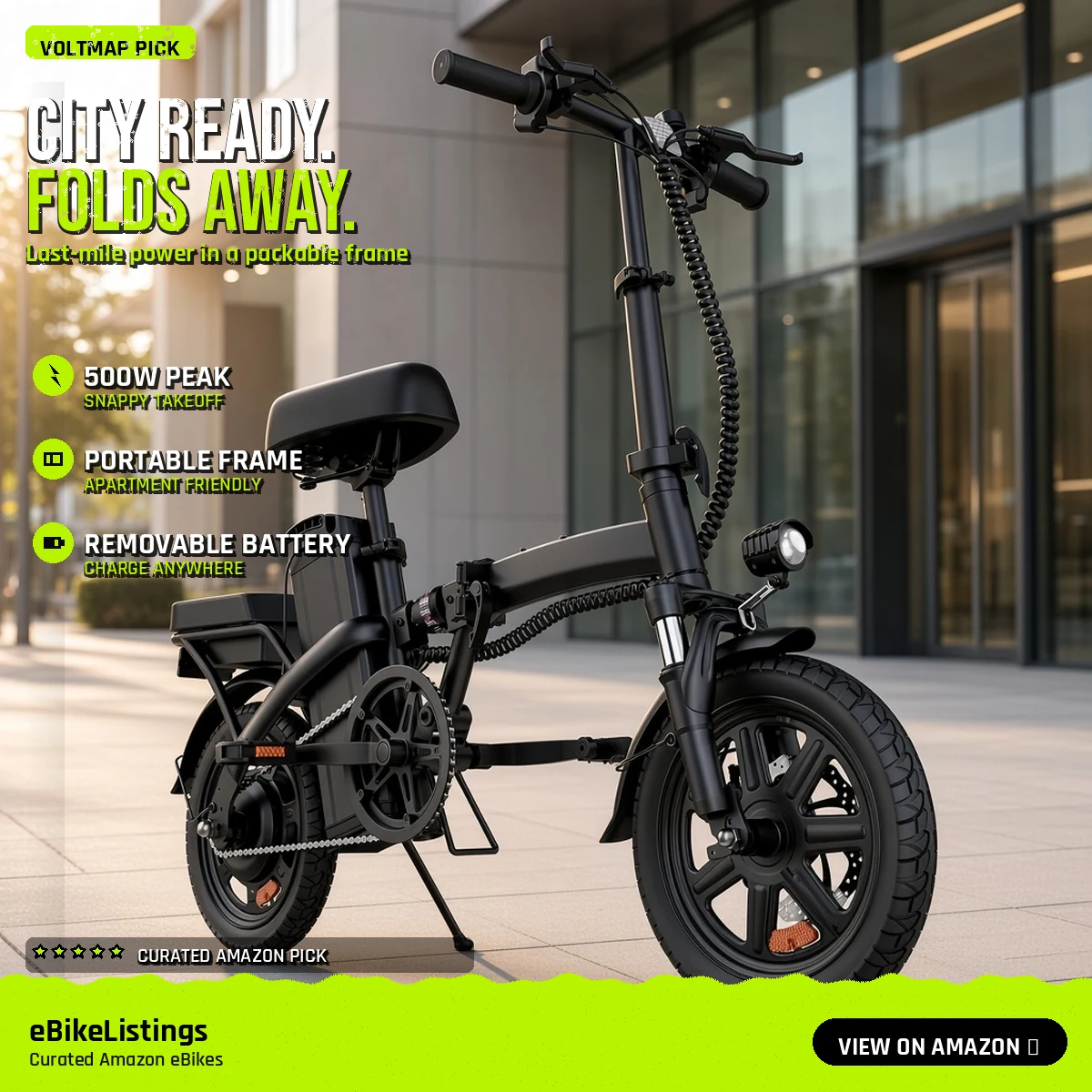 URLIFE folding eBike city ride