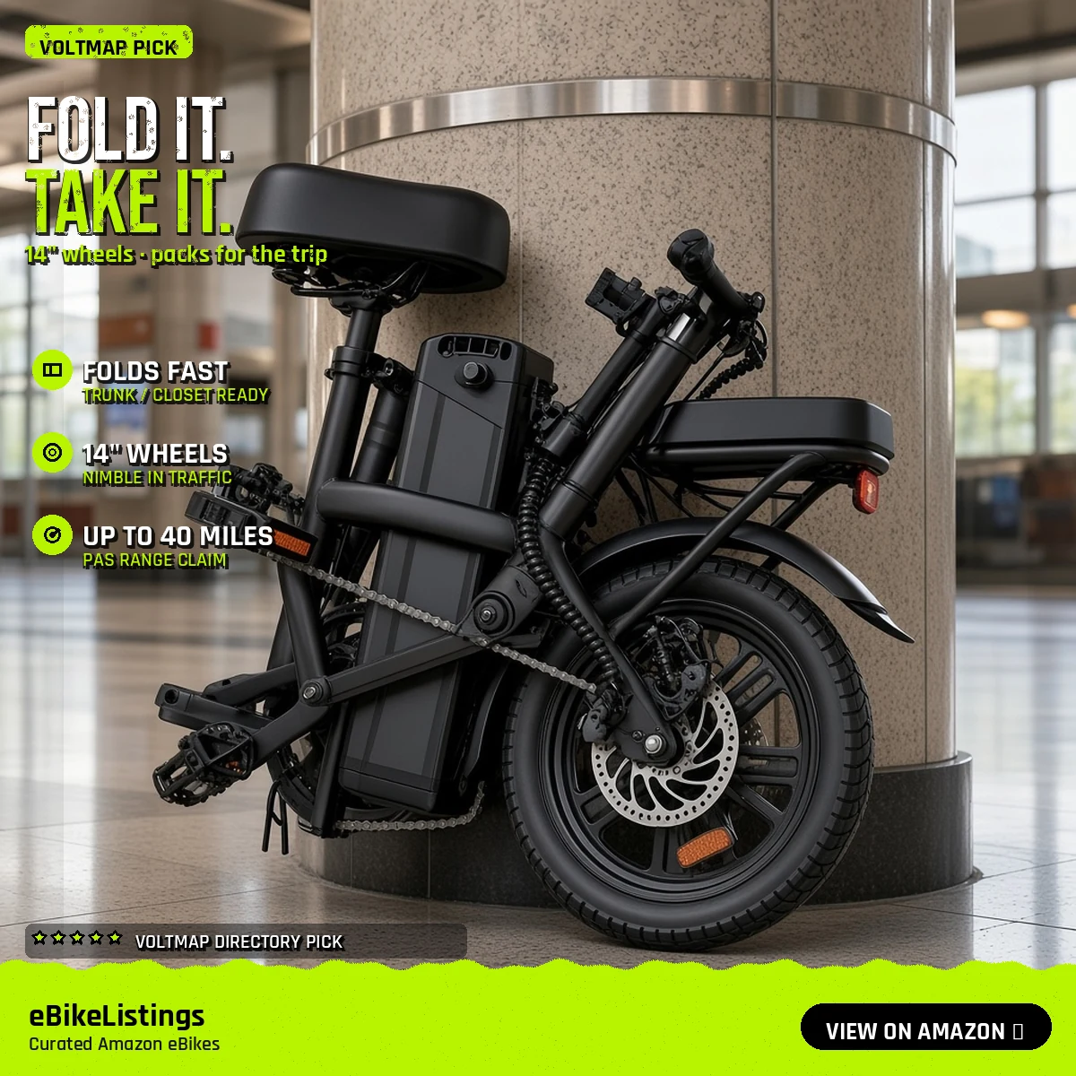 URLIFE fold compact electric bike