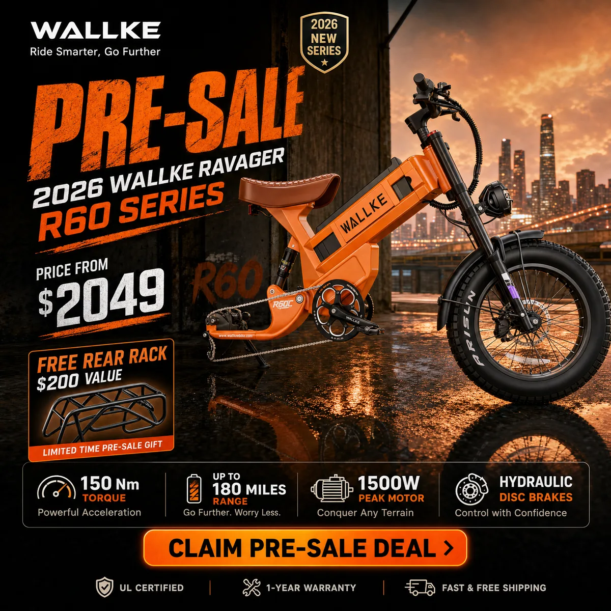 2026 Wallke Ravager R60 pre-sale electric bike