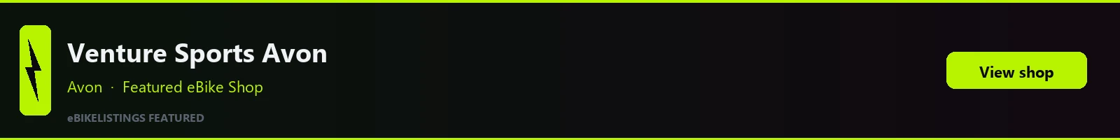 Featured local eBike shop banner: Venture Sports Avon