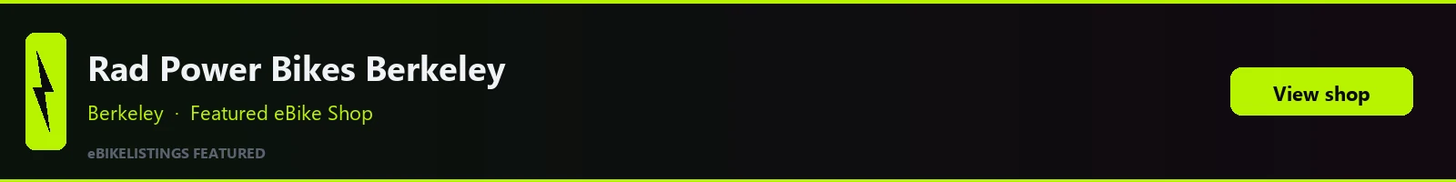 Featured local eBike shop banner: Rad Power Bikes - Electric Bike Sales, Service & Rentals