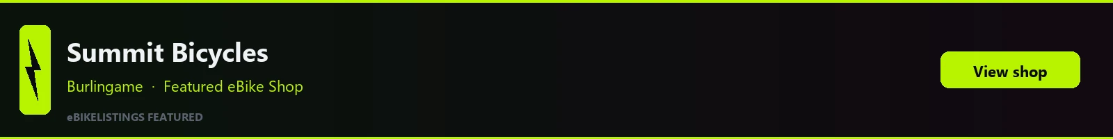 Featured local eBike shop banner: Summit Bicycles