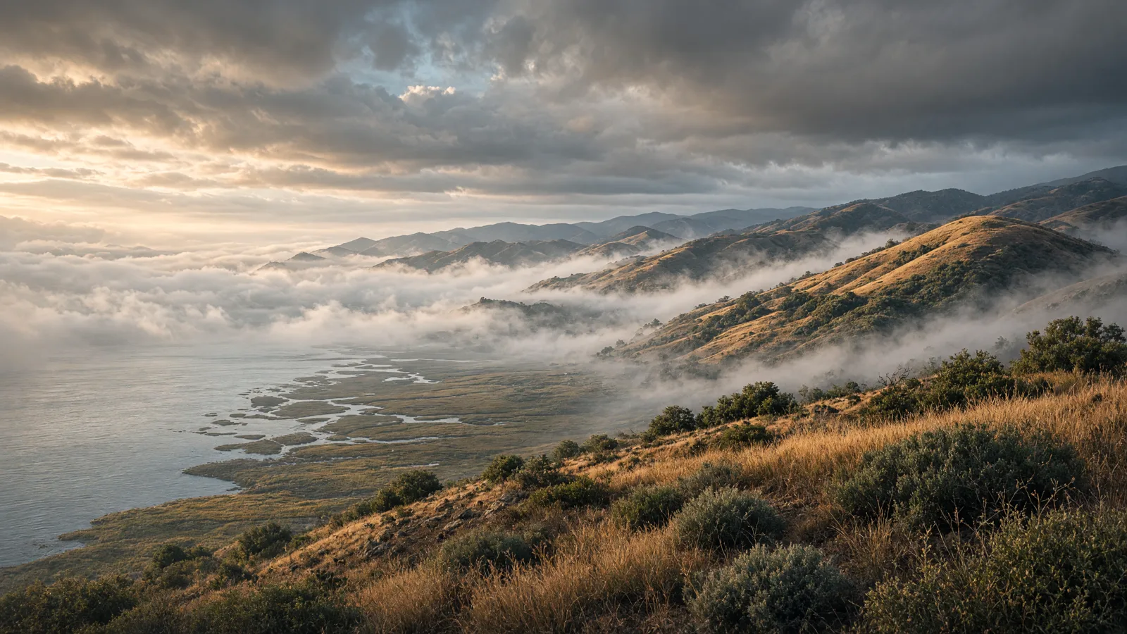 Cinematic landscape of Alameda County, California
