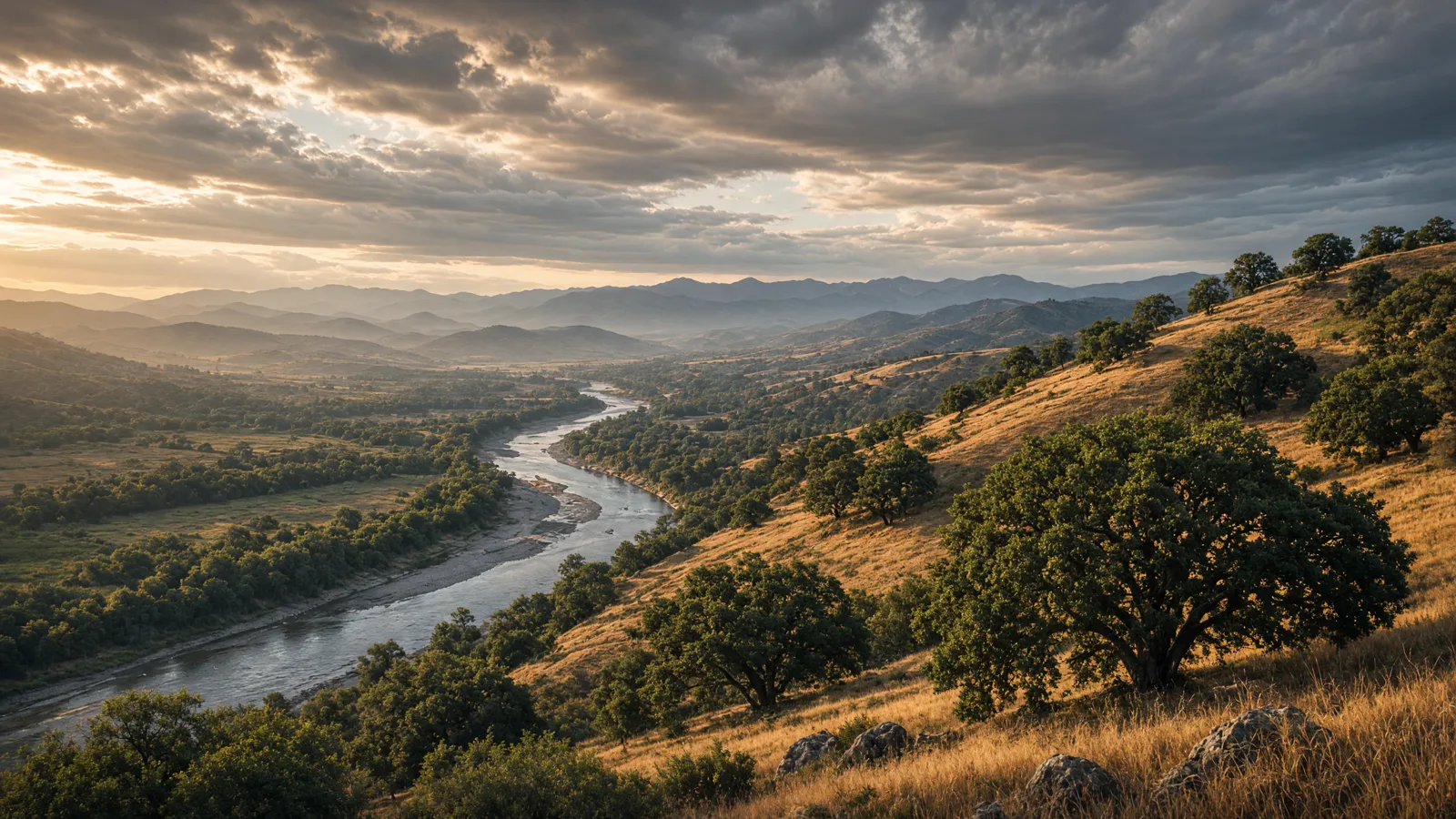 Cinematic landscape of Butte County, California