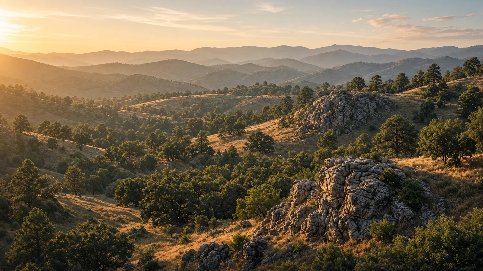 Cinematic landscape of Calaveras County, California