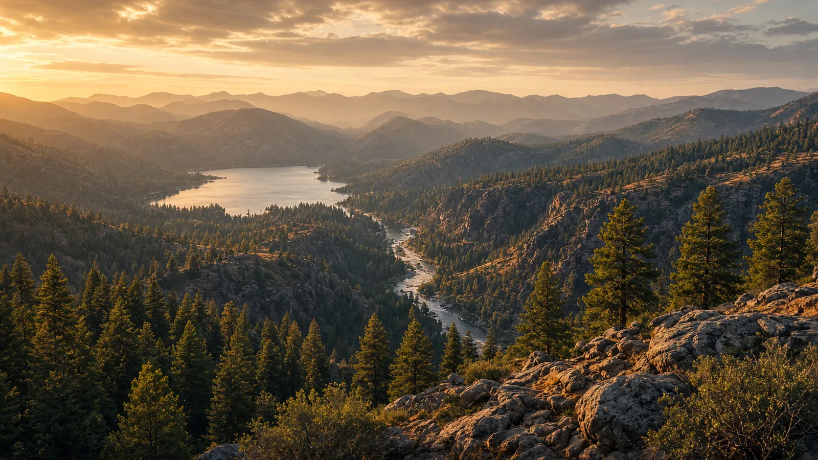 Cinematic landscape of El Dorado County, California