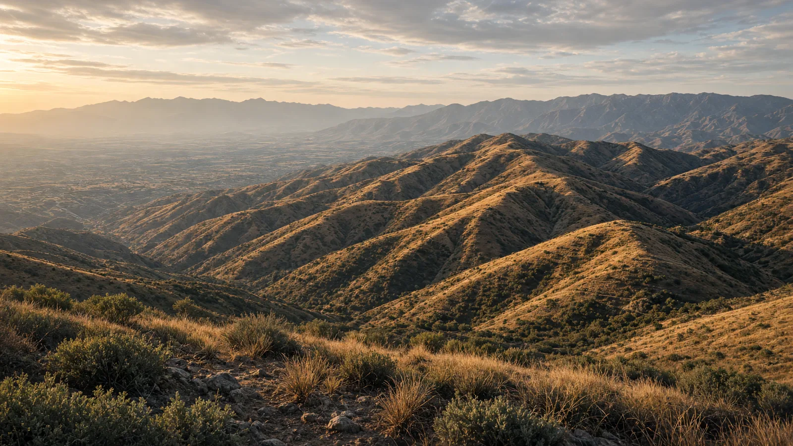 Cinematic landscape of Kern County, California