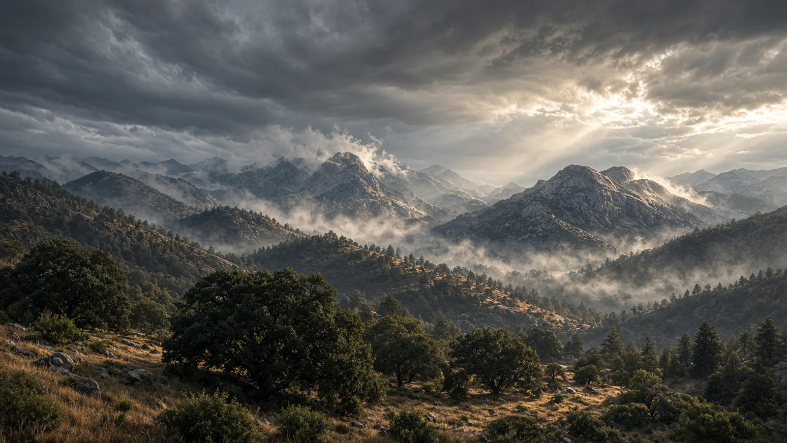 Cinematic landscape of Mariposa County, California