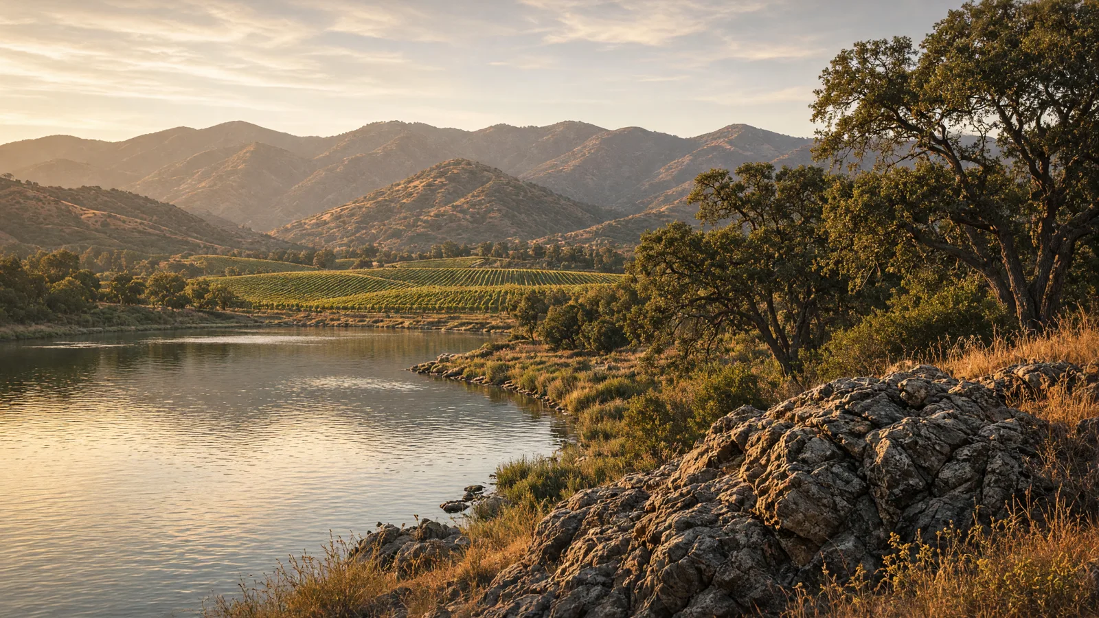 Cinematic landscape of Napa County, California