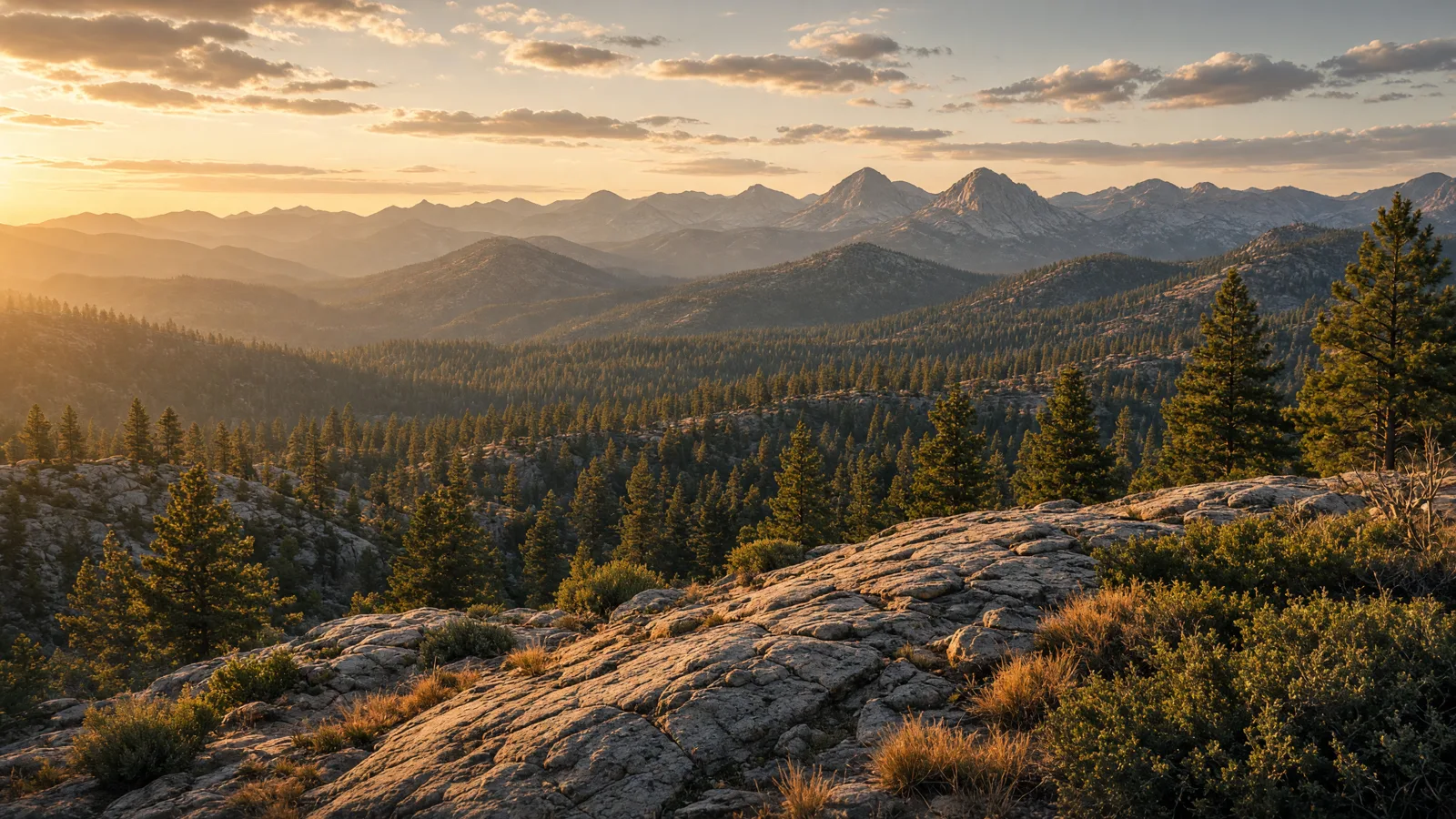 Cinematic landscape of Nevada County, California