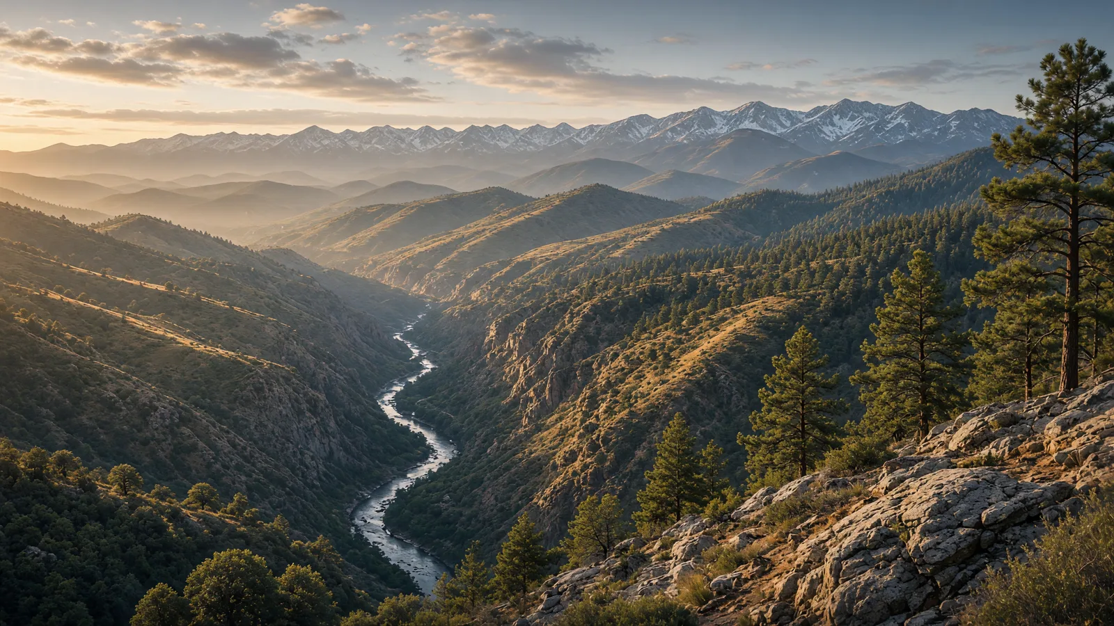 Cinematic landscape of Placer County, California