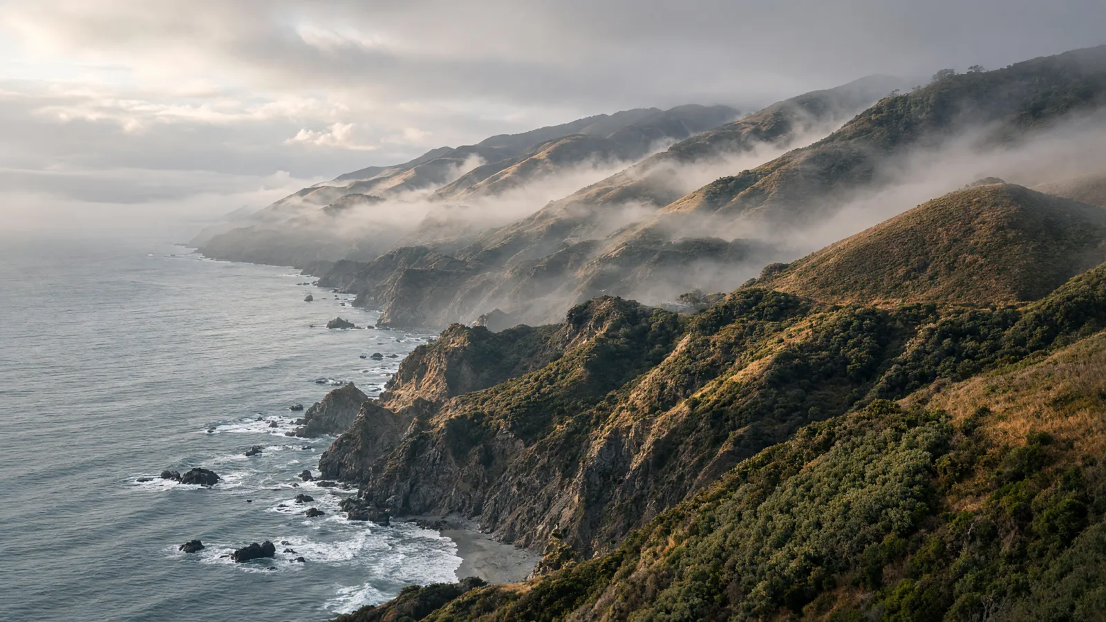 Cinematic landscape of San Mateo County, California