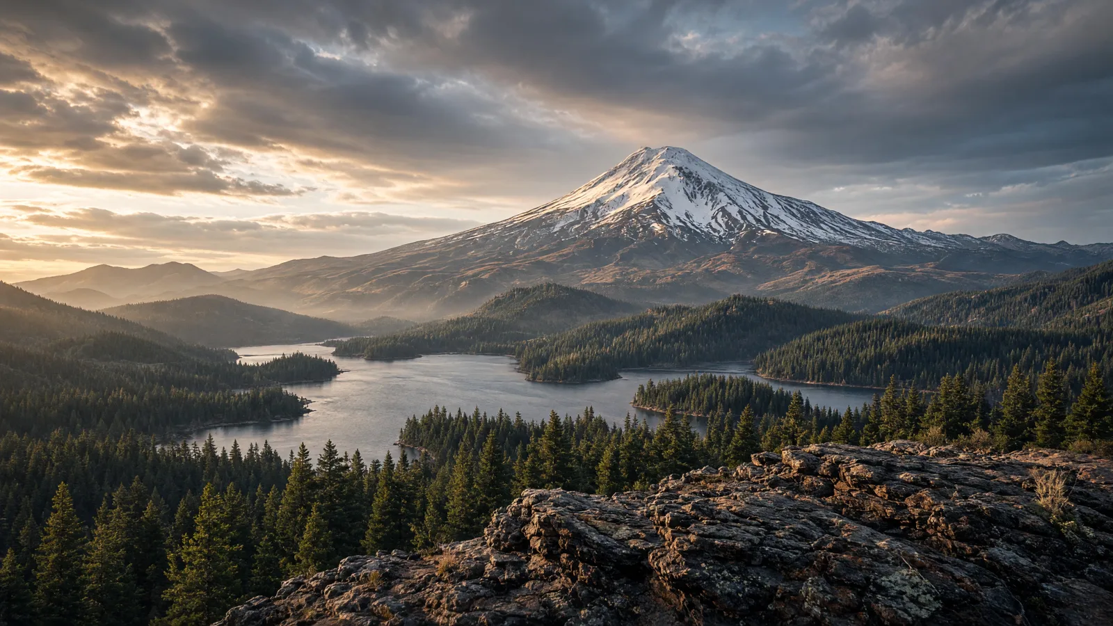 Cinematic landscape of Shasta County, California