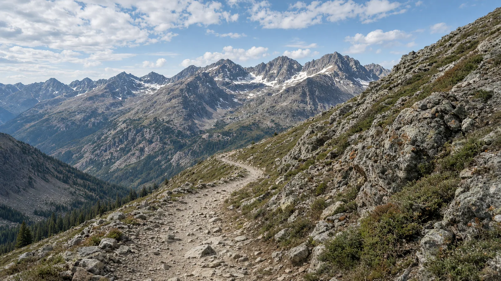 Empty outdoor trail landscape in Clear Creek County, Colorado