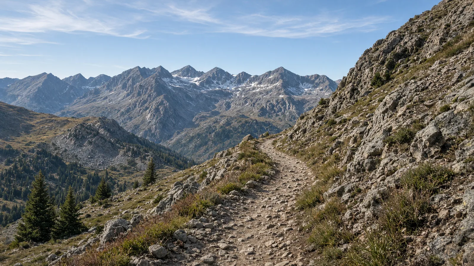 Empty outdoor trail landscape in El Paso County, Colorado