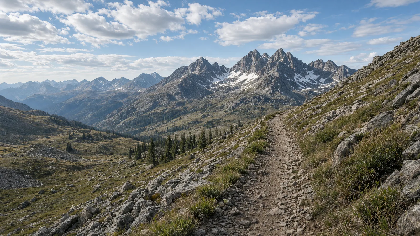 Empty outdoor trail landscape in Park County, Colorado
