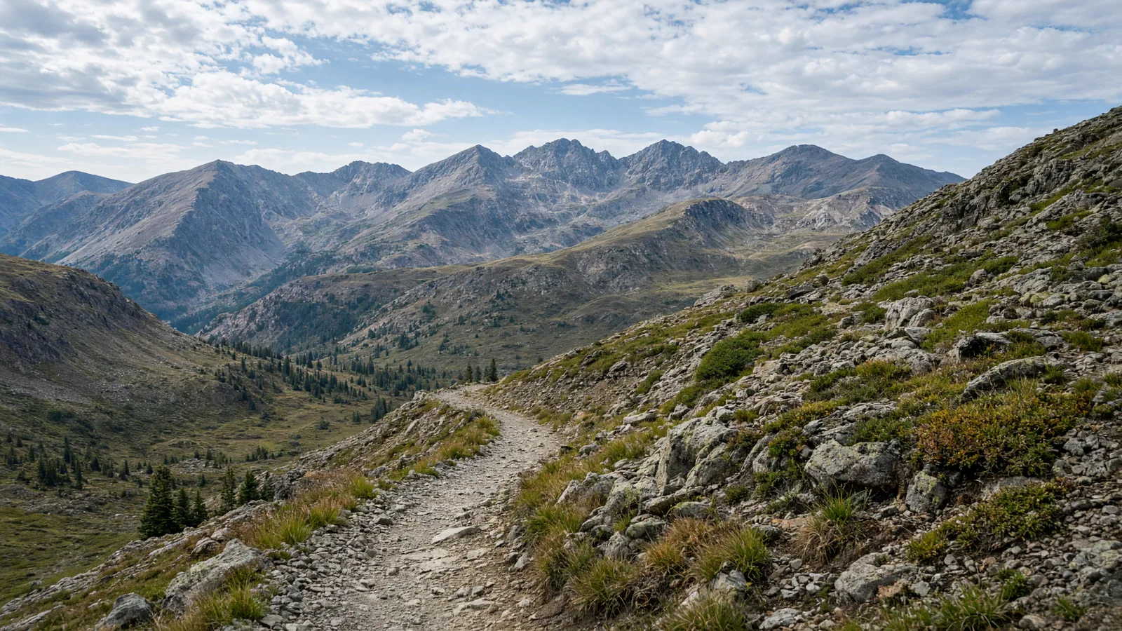 Empty outdoor trail landscape in Rio Grande County, Colorado