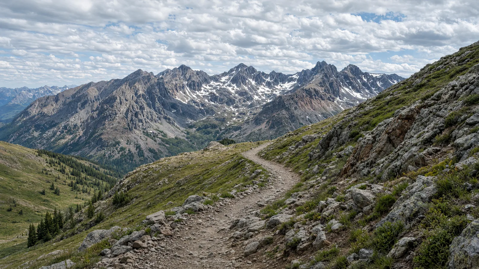 Empty outdoor trail landscape in San Miguel County, Colorado