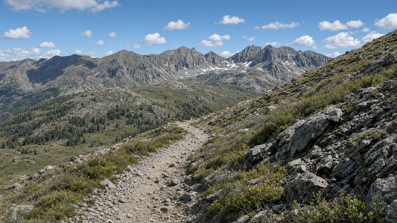 Empty outdoor trail landscape in Teller County, Colorado