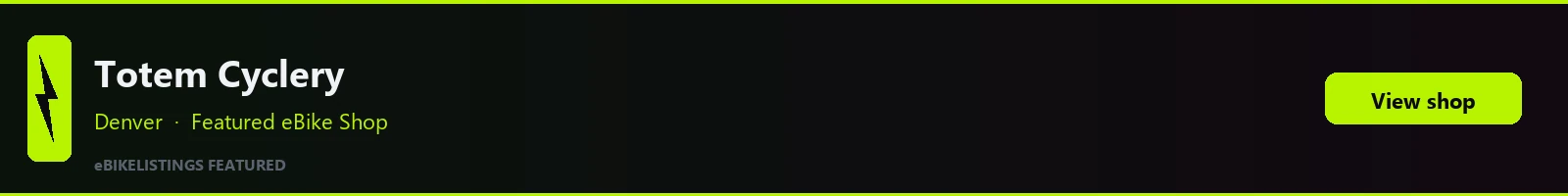 Featured local eBike shop banner: Totem Cyclery