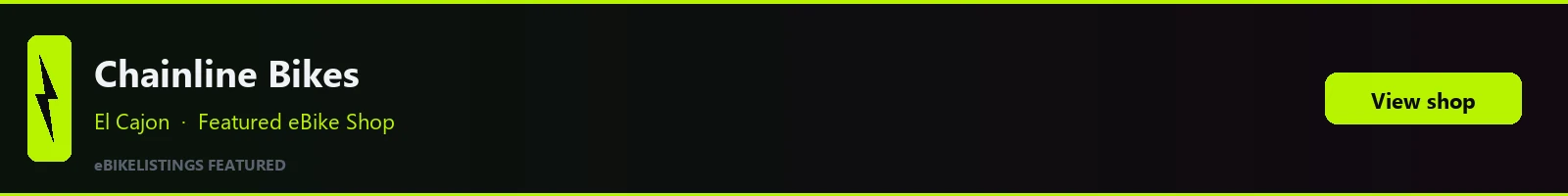 Featured local eBike shop banner: Chainline Bikes