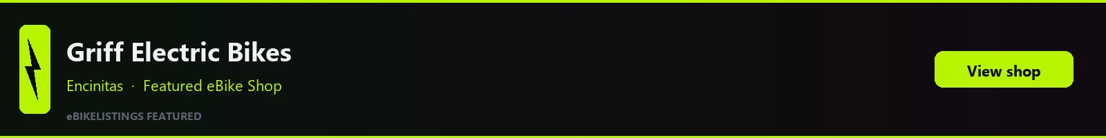 Featured local eBike shop banner: Griff Electric Bikes