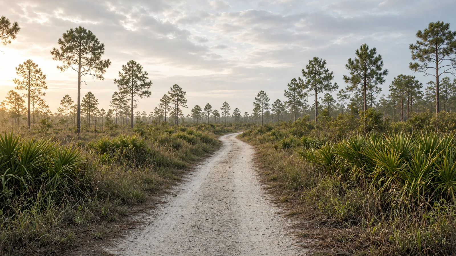 Empty outdoor trail landscape in Bay County, Florida