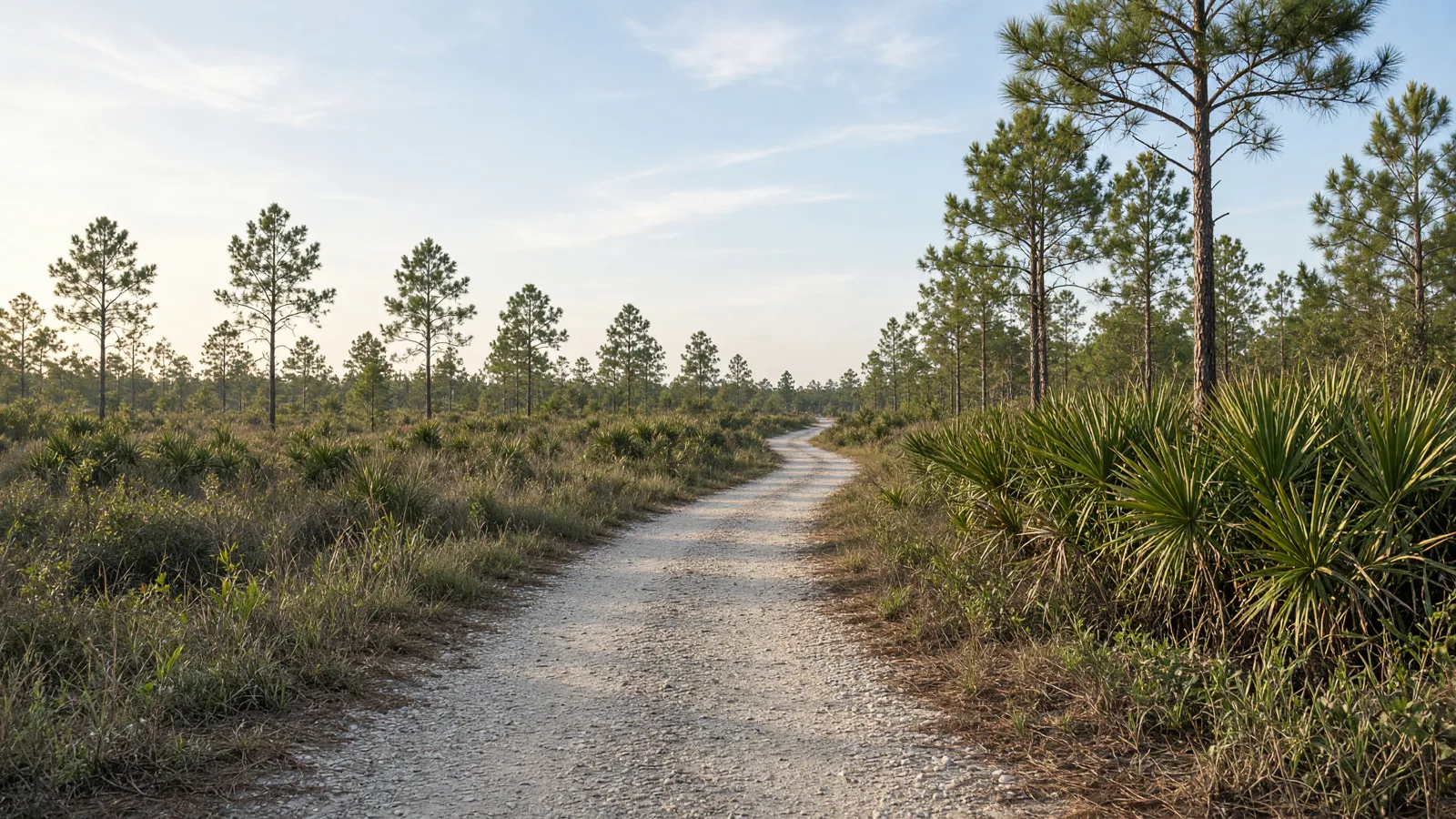Empty outdoor trail landscape in Collier County, Florida