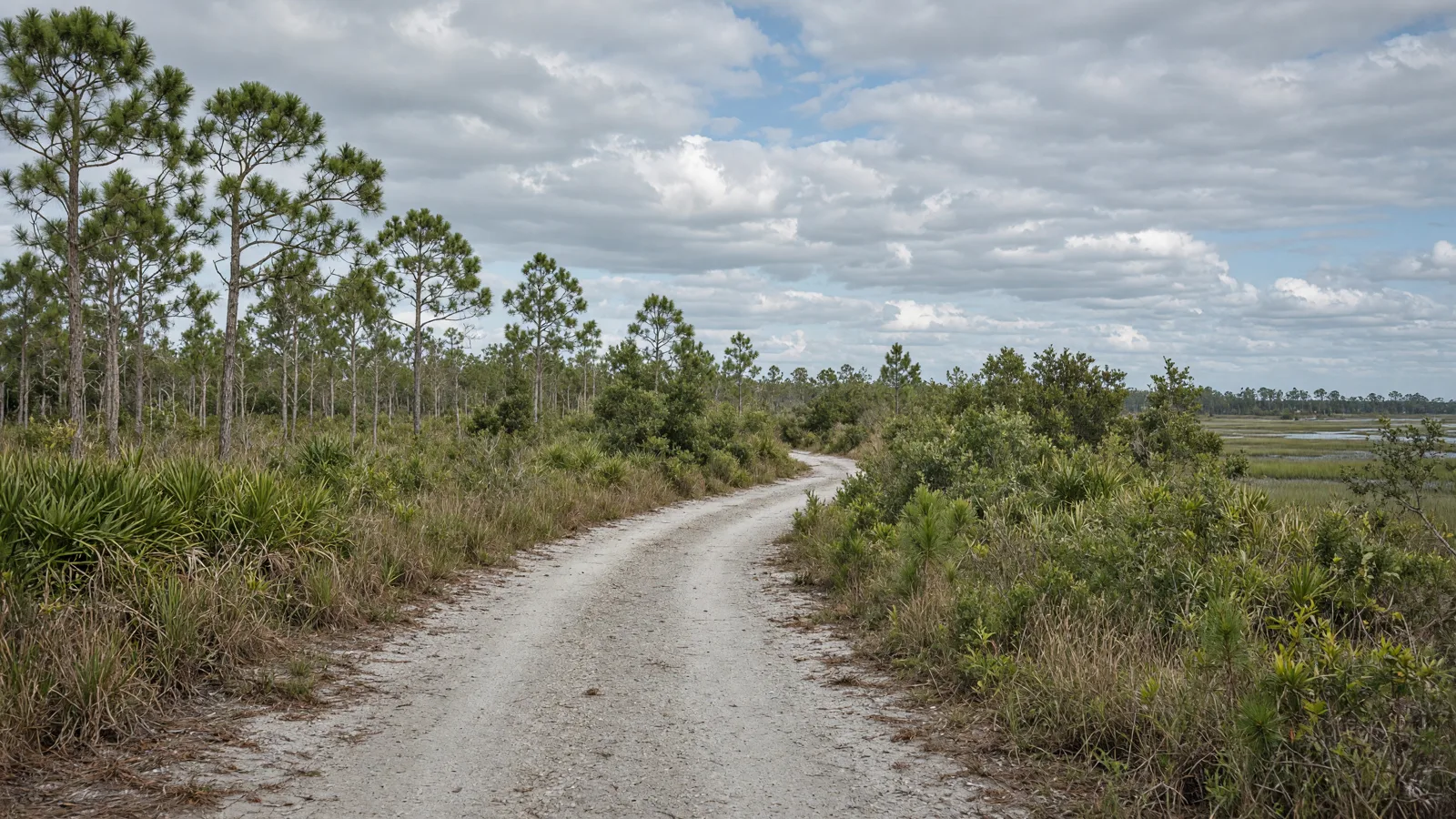 Empty outdoor trail landscape in Duval County, Florida