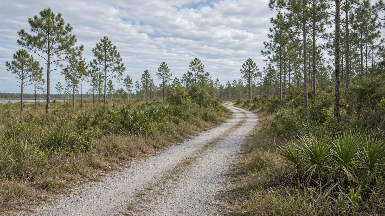 Empty outdoor trail landscape in Franklin County, Florida