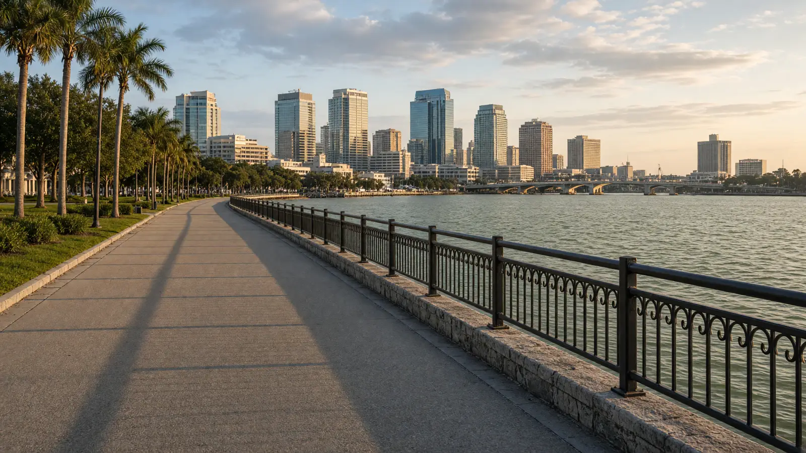 Empty outdoor trail landscape in Hillsborough County, Florida