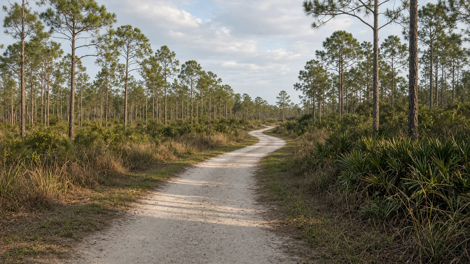 Empty outdoor trail landscape in Jackson County, Florida