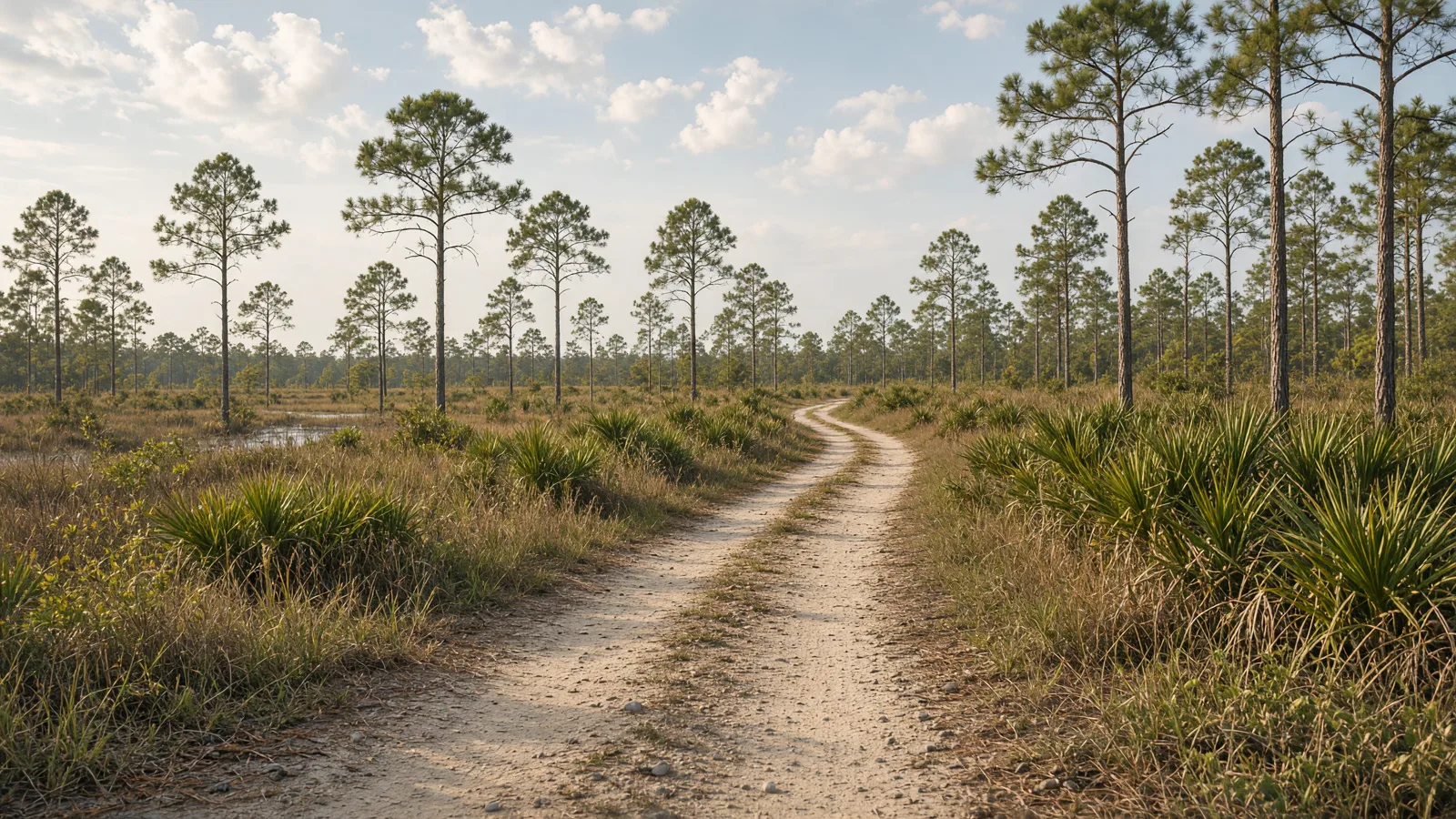 Empty outdoor trail landscape in Lake County, Florida