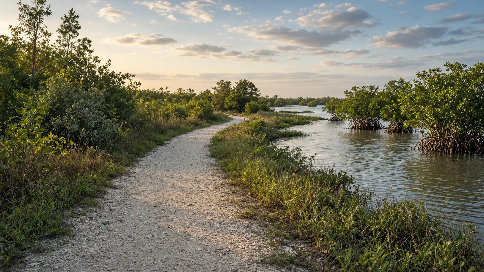 Empty outdoor trail landscape in Lee County, Florida