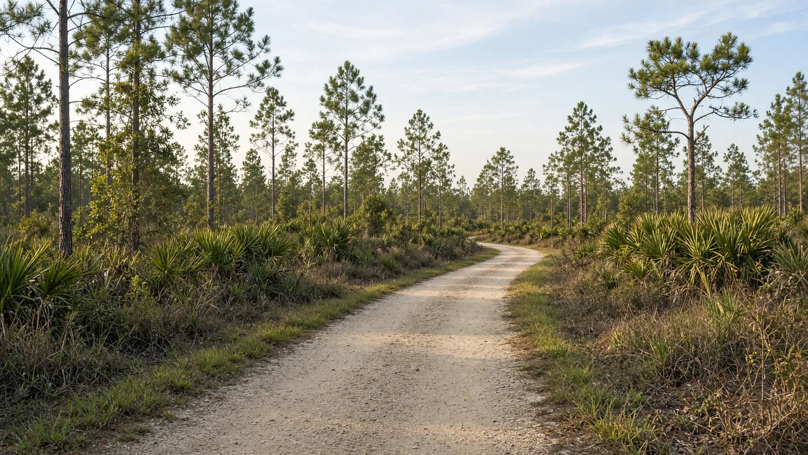 Empty outdoor trail landscape in Marion County, Florida