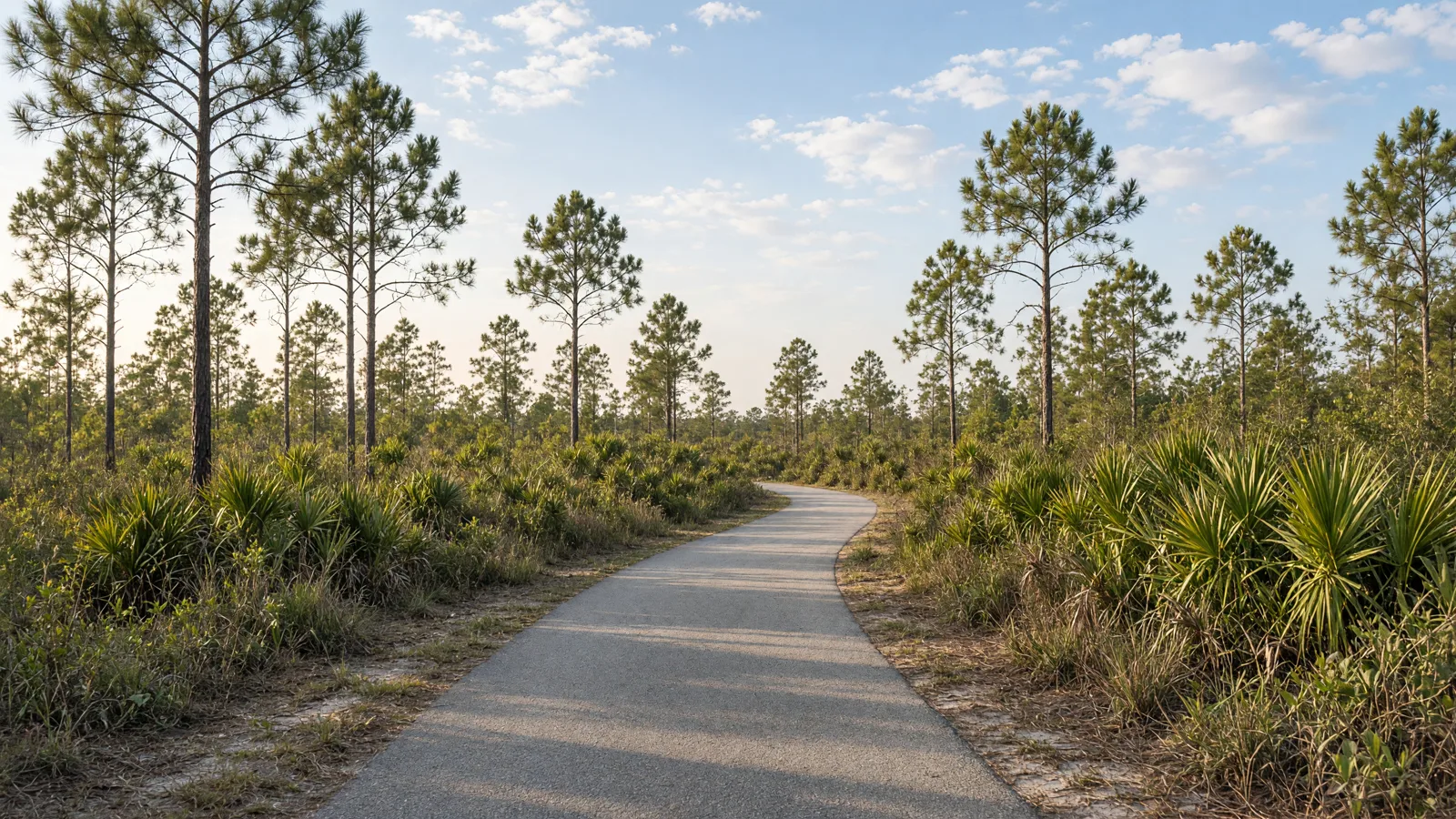 Empty outdoor trail landscape in Martin County, Florida