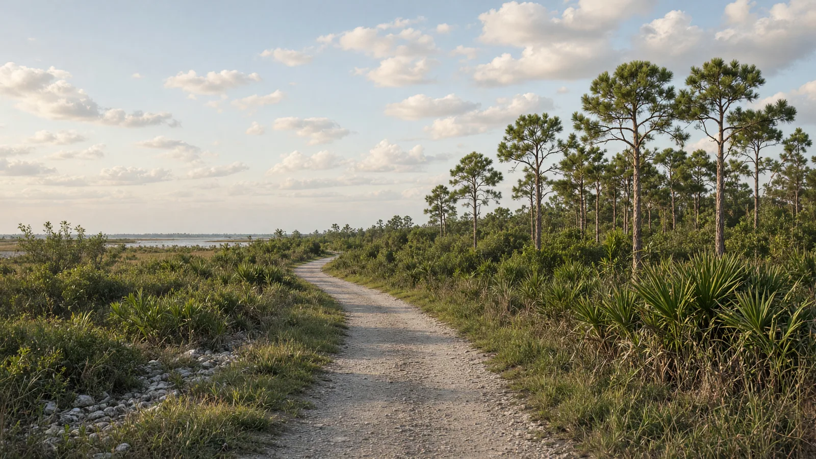 Empty outdoor trail landscape in Monroe County, Florida