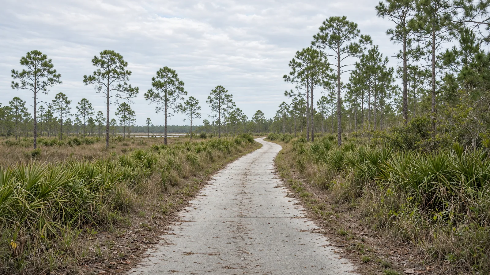 Empty outdoor trail landscape in Osceola County, Florida