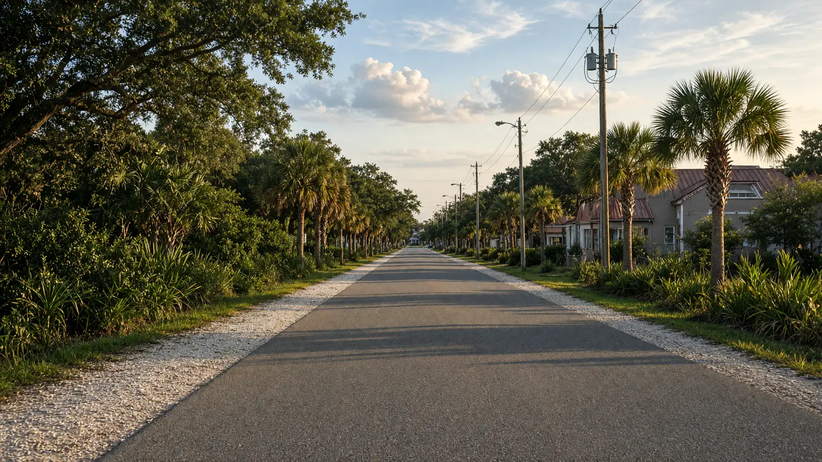 Empty outdoor trail landscape in Pinellas County, Florida