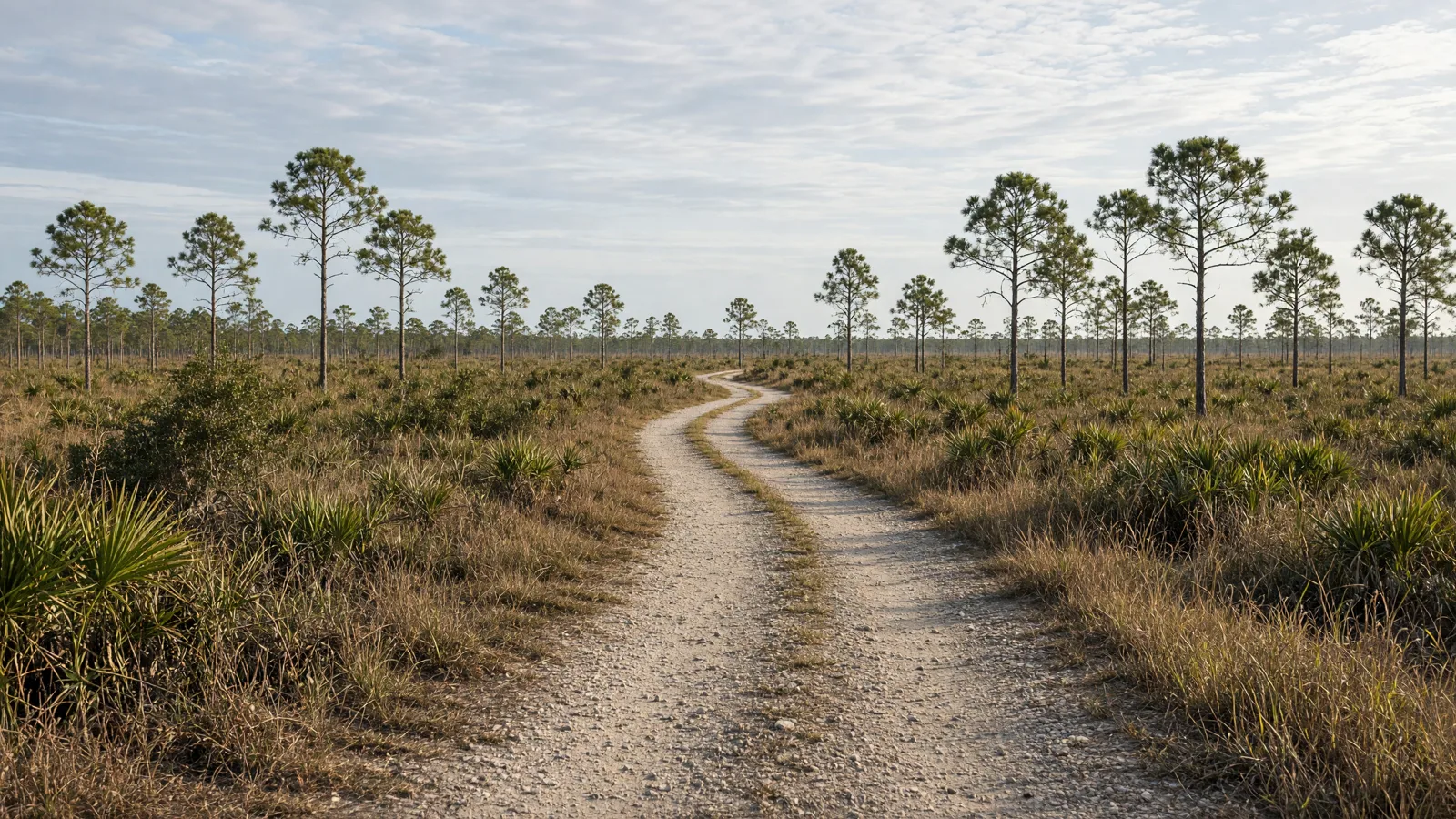 Empty outdoor trail landscape in Polk County, Florida