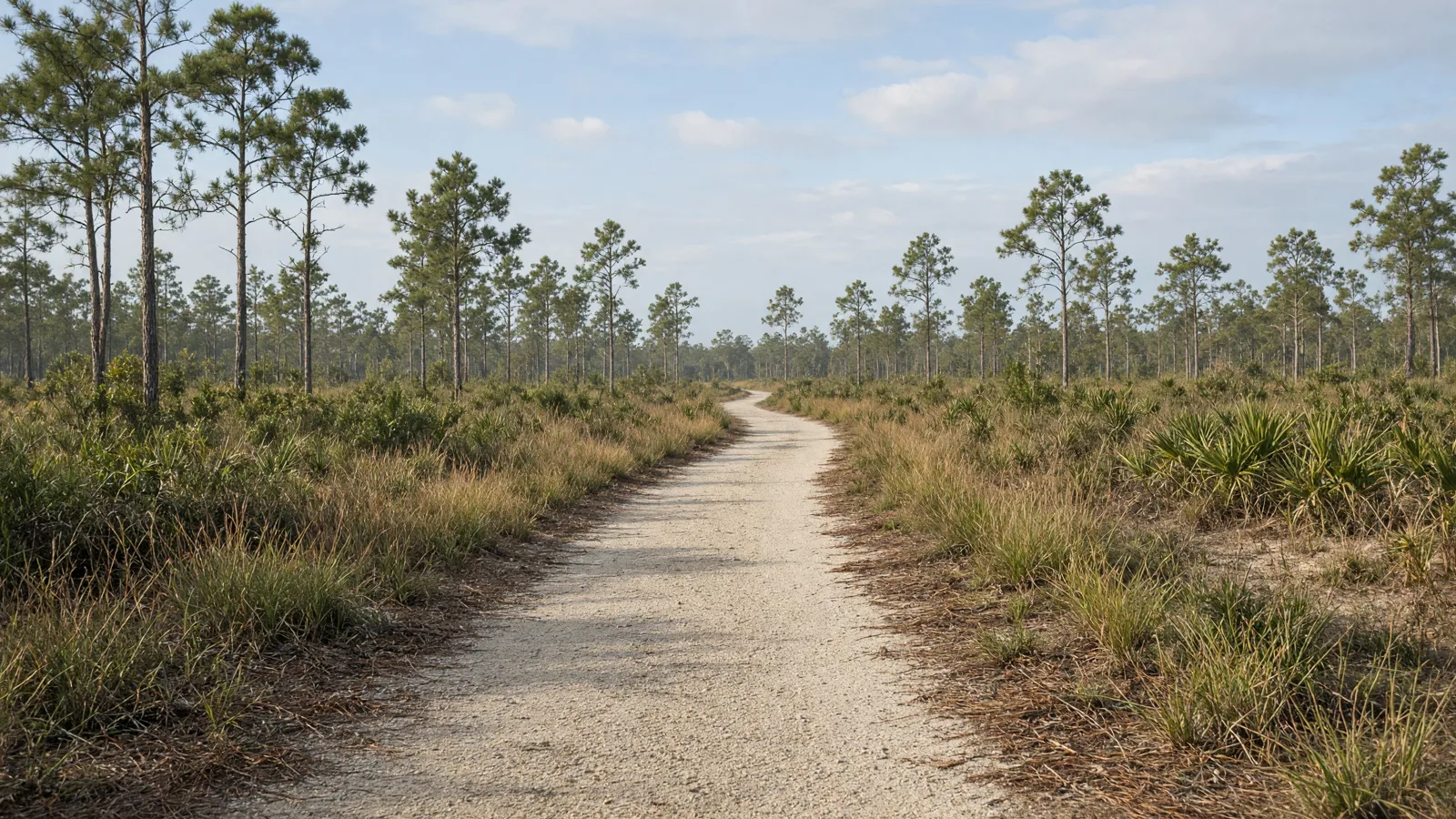 Empty outdoor trail landscape in Santa Rosa County, Florida