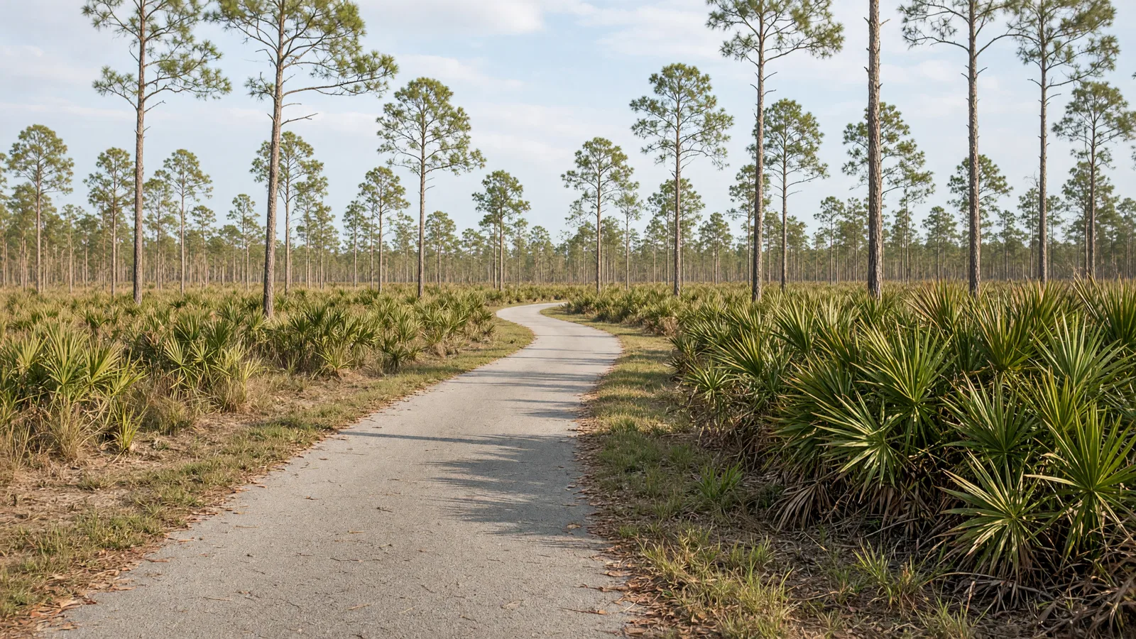 Empty outdoor trail landscape in Seminole County, Florida