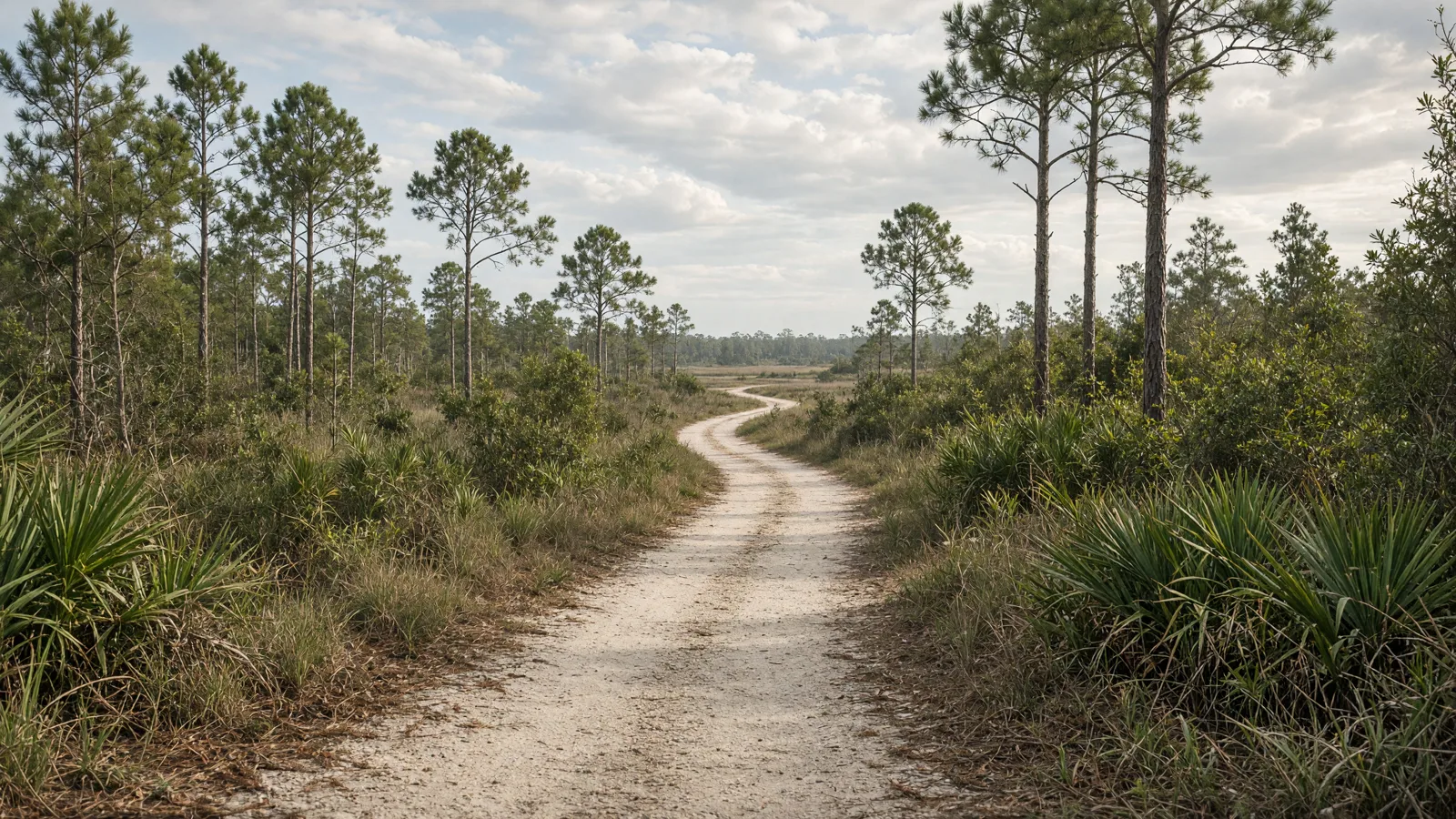Empty outdoor trail landscape in Volusia County, Florida
