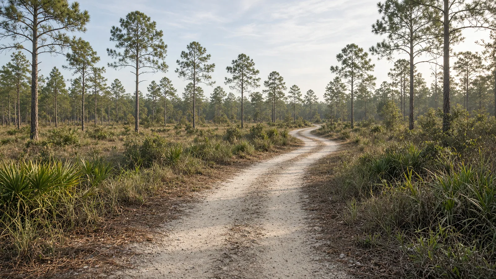 Empty outdoor trail landscape in Walton County, Florida