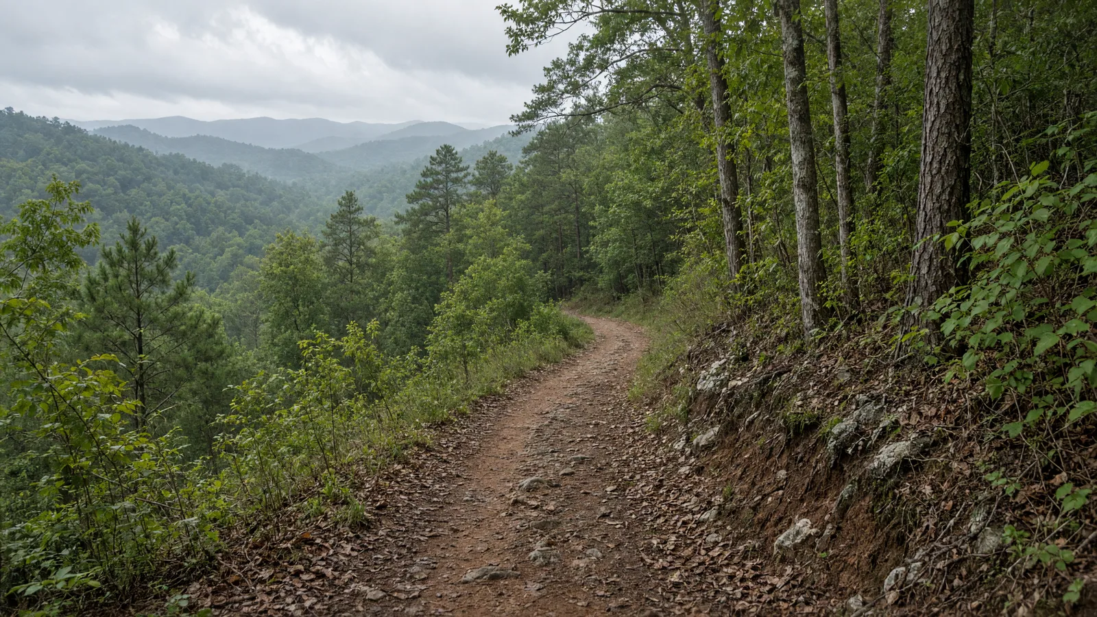 Empty outdoor trail landscape in Clayton County, Georgia