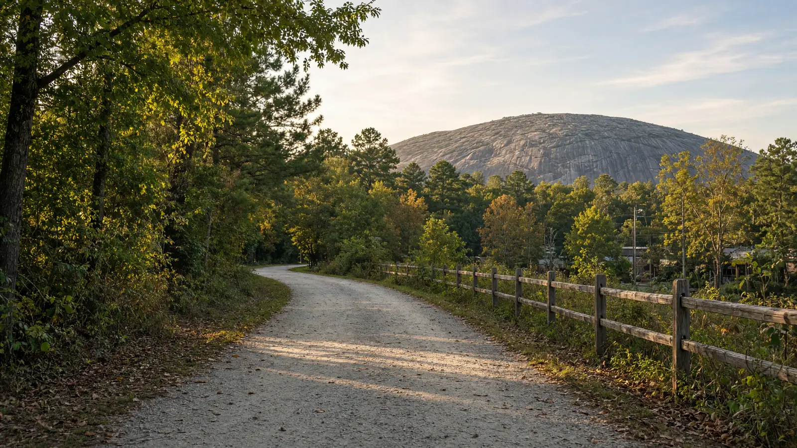 Empty outdoor trail landscape in Dekalb County, Georgia