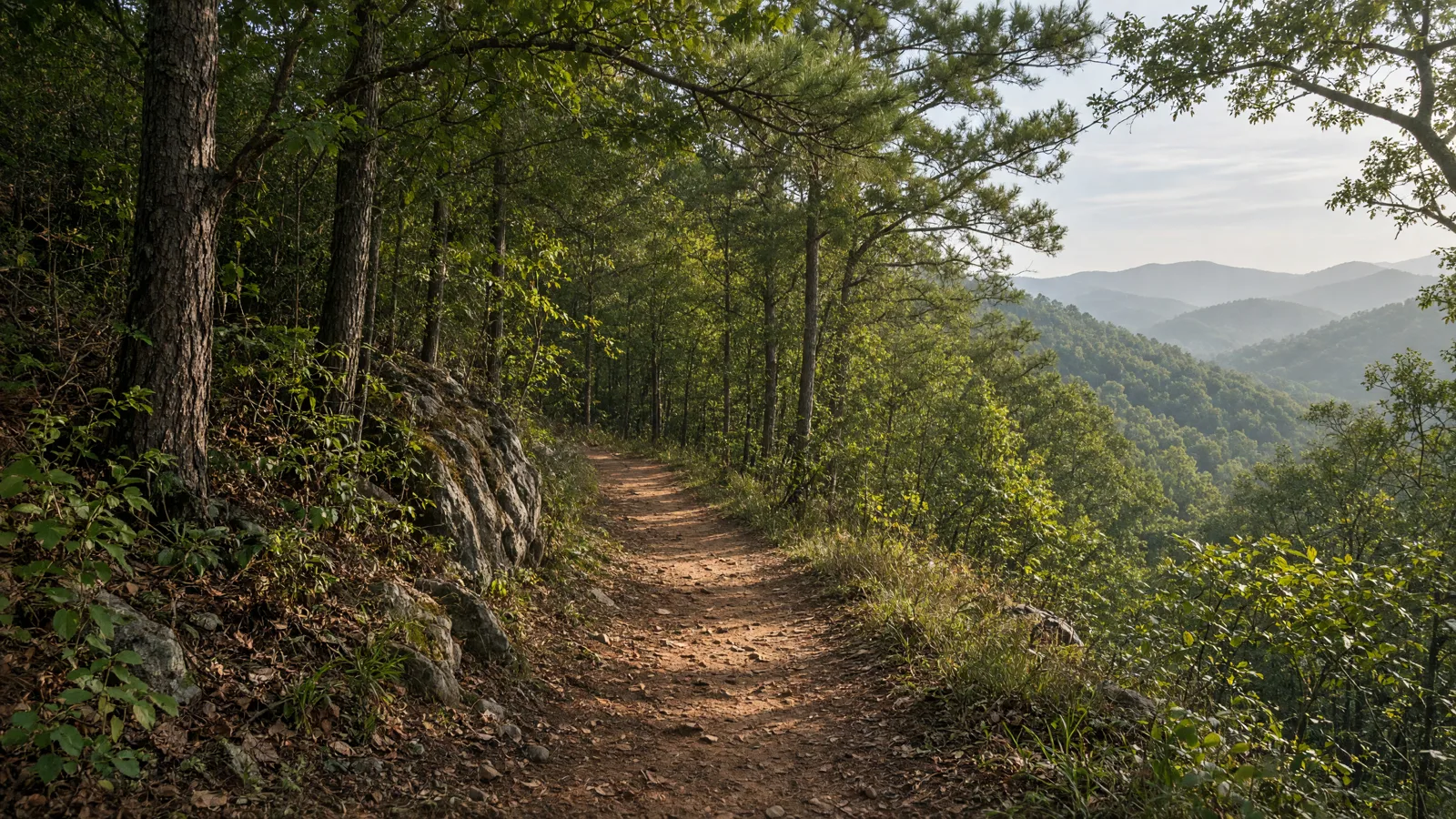 Empty outdoor trail landscape in Putnam County, Georgia