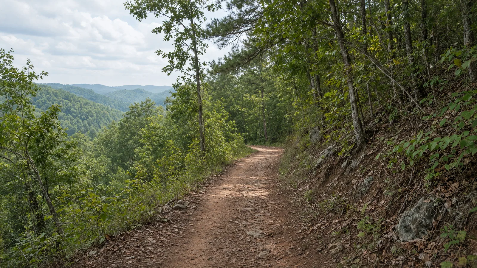 Empty outdoor trail landscape in Rockdale County, Georgia