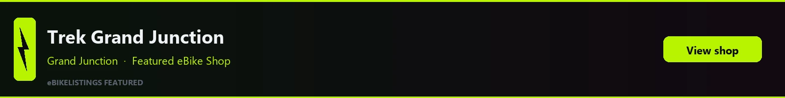 Featured local eBike shop banner: Trek Bicycle Grand Junction