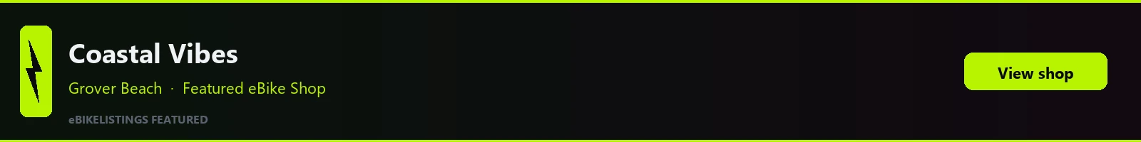 Featured local eBike shop banner: Coastal Vibes